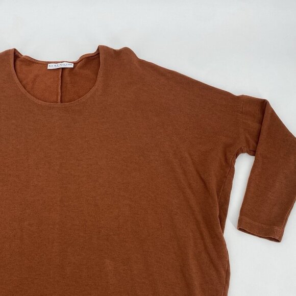 Bryn Walker Burnt Orange Dolman Sleeve Oversized Tunic Top Size XS Lagenlook - Picture 5 of 10